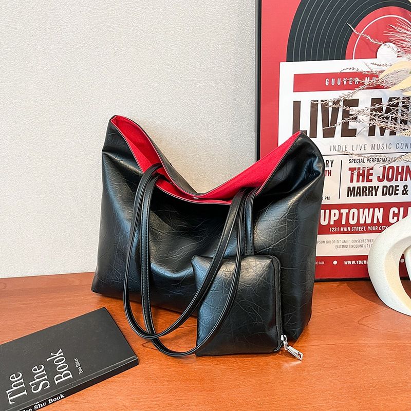 Nowa, stylowa, teksturowana, miękka skóra, modna, duża pojemność, elegancka torba na ramię dla kobiet_voghion.com