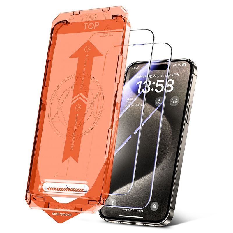 Dust-Free Warehouse Compatible With Tempered Glass IPhone 17 Pro Full Screen 13 Coverage 15 Anti-Fingerprint_voghion.com
