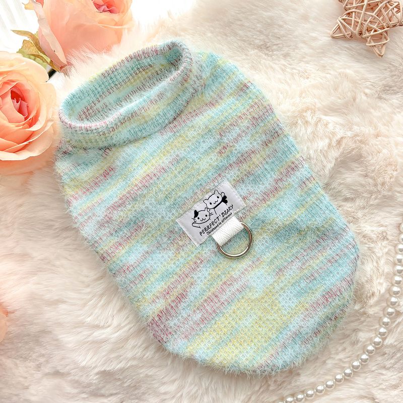 Herbst Winter Strickpullover Bichon Teddy Pommerschen Kleine Hundekatze Kleidung Langarm Einfache Fleece Elastisch_voghion.com