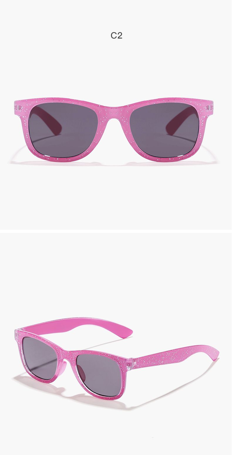 2024 nuovi fantastici occhiali da sole quadrati lucidi colorati per bambini ragazze trendy alla moda occhiali da sole carini occhiali per bambini_voghion.com