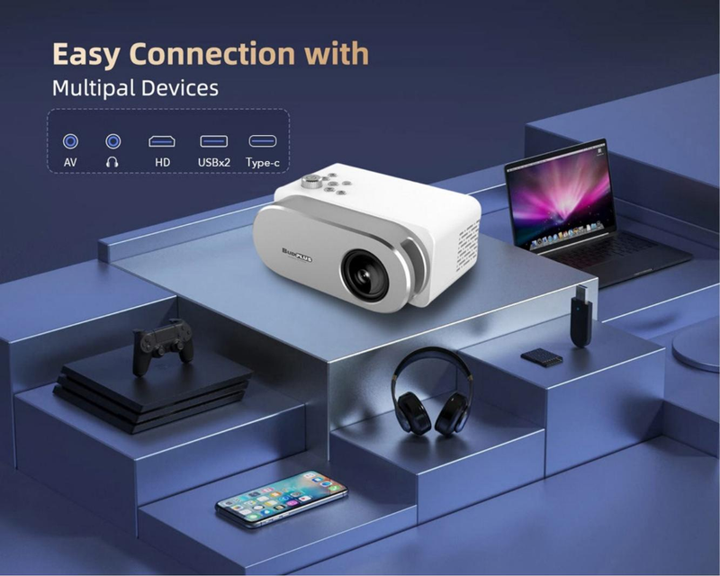 1pc High-definition Mini Lightweight Home Projector, Experience An Unprecedented Home Theater Experience_voghion.com