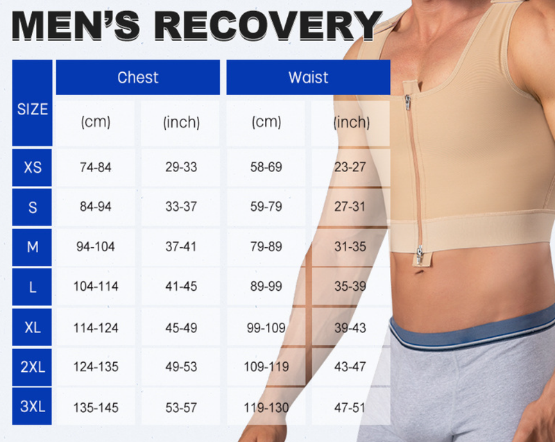 Men's body shaping tops, chest-binding zipper vests, body-slimming, chest-lifting, back-pull-down, anti-hunchback, belly-lifting vests_voghion.com