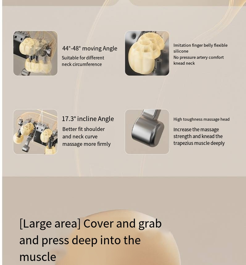 Simulazione della colonna vertebrale cervicale, del collo e del collo, impasto manuale, massaggio domestico, scialle, dispositivo per massaggio muscolare trapezio, dispositivo di protezione per spalle e collo_voghion.com
