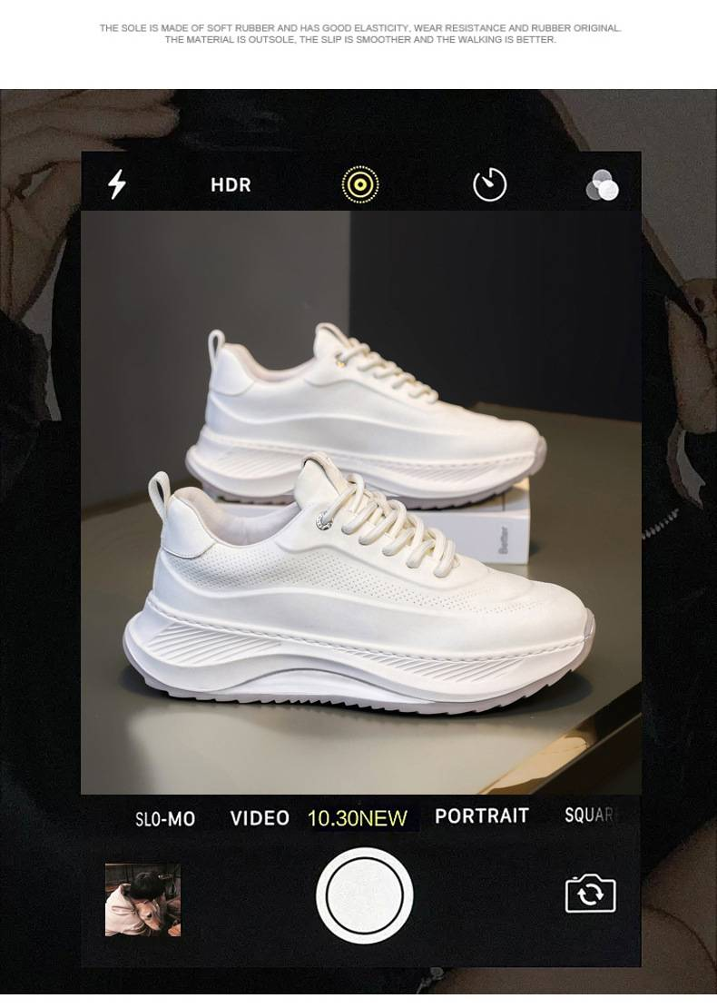 2024 autumn and winter men's plus size leather sports and leisure shoes Korean version height increasing dad trendy shoes_voghion.com