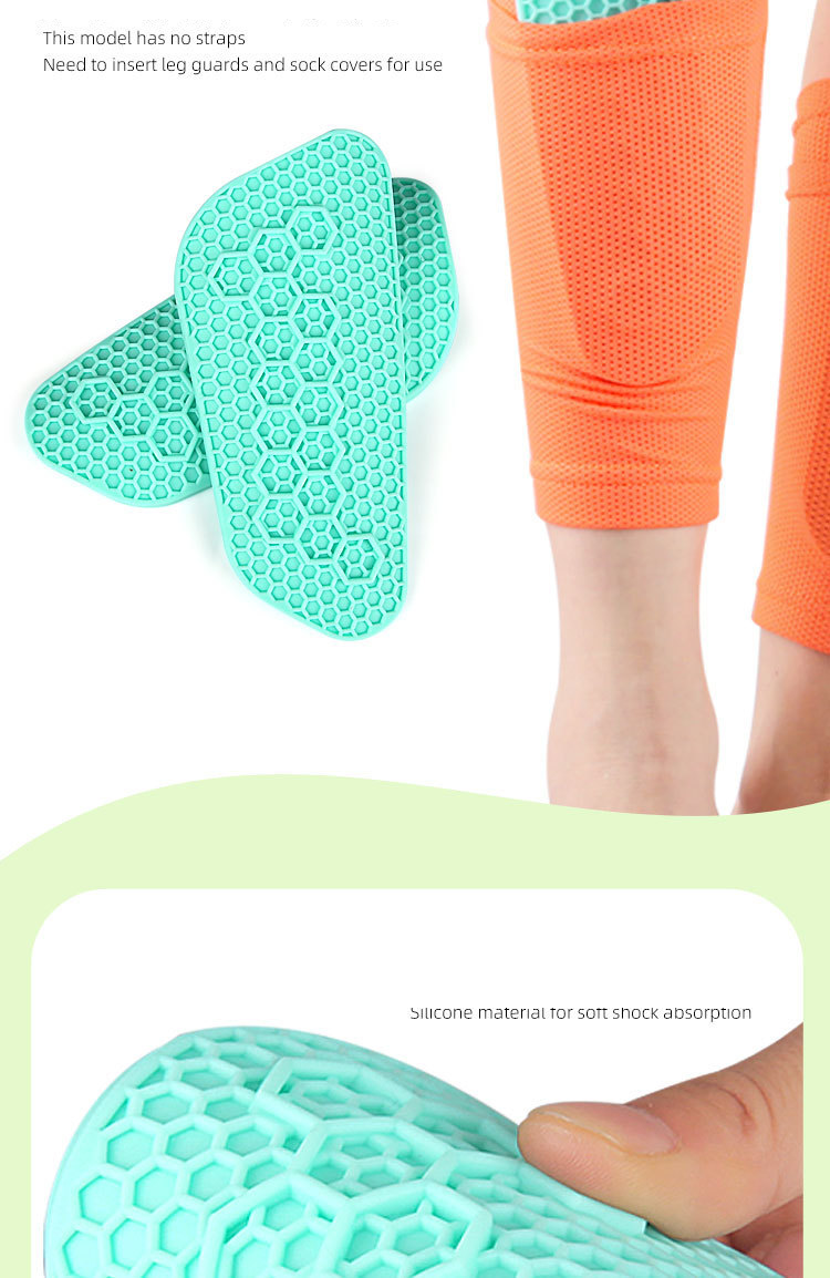 Protezione anticollisione in silicone per stinchi da calcio, inserto sportivo, protezione per polpacci da allenamento_voghion.com