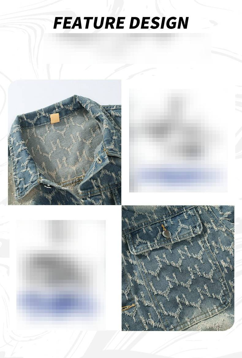 Herbst Neue Jeansjacke Herren Loose Casual Trendy Dickes Oberteil Vielseitige bequeme Außenhandels-Jacquardjacke_voghion.com