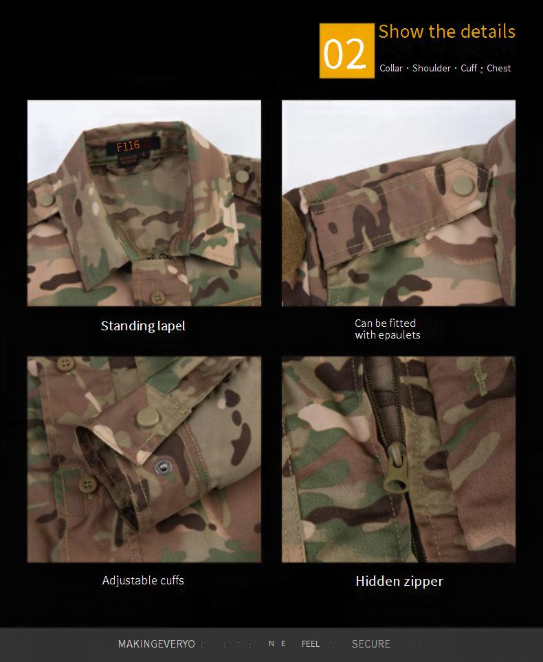 Tactical Camo Shirt & Pants Set For Men - Quick-Dry, Breathable, Durable Outdoor Combat Uniform With Moisture-Wicking (Multiple Sizes & Colors)_voghion.com