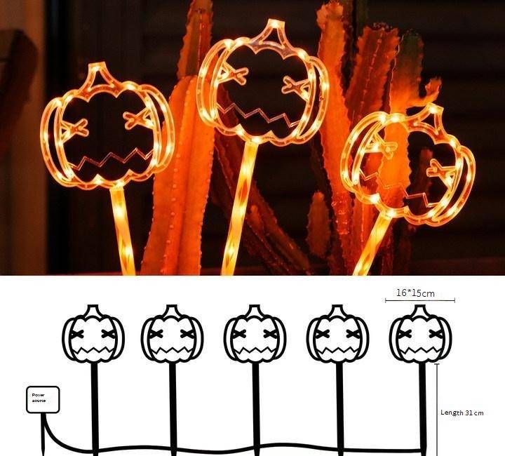 Halloween LED Suction Cup Lights - Battery & Solar Powered Spooky Decorations For Indoor/Outdoor, Window, Balcony_voghion.com