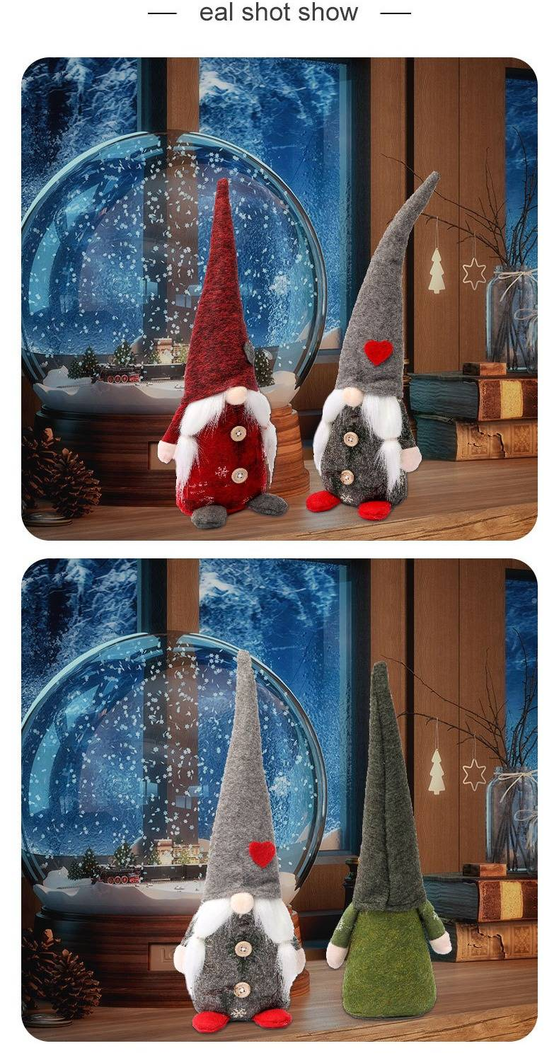 Standing Faceless Rudolph Doll - Christmas Decoration For Home, Window Display, Festive Tabletop Decor_voghion.com