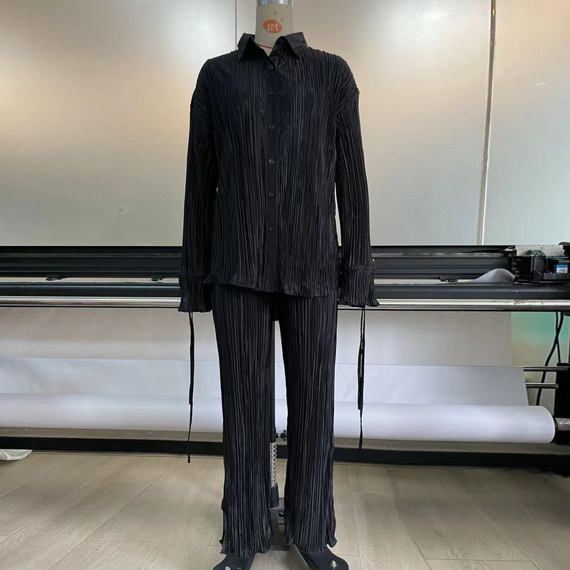 Tailleur pantalone casual da donna tinta unita_voghion.com