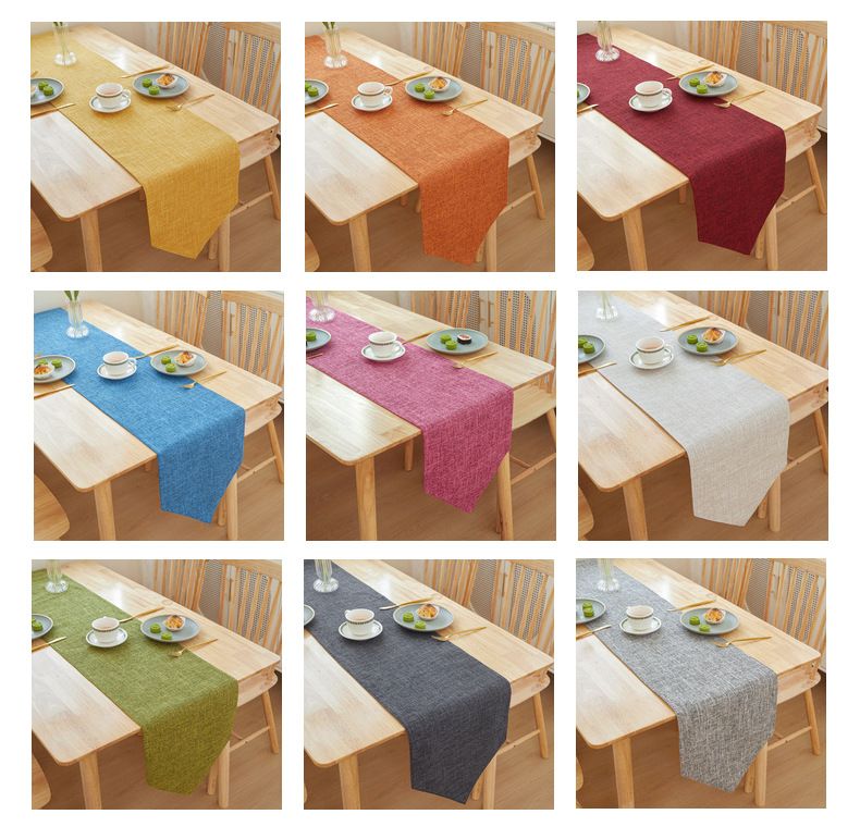 Origin Same Style Double-Sided Exquisite Workmanship Tea Mat Solid Color Table Runner Cloth Long Strip Light Luxury_voghion.com