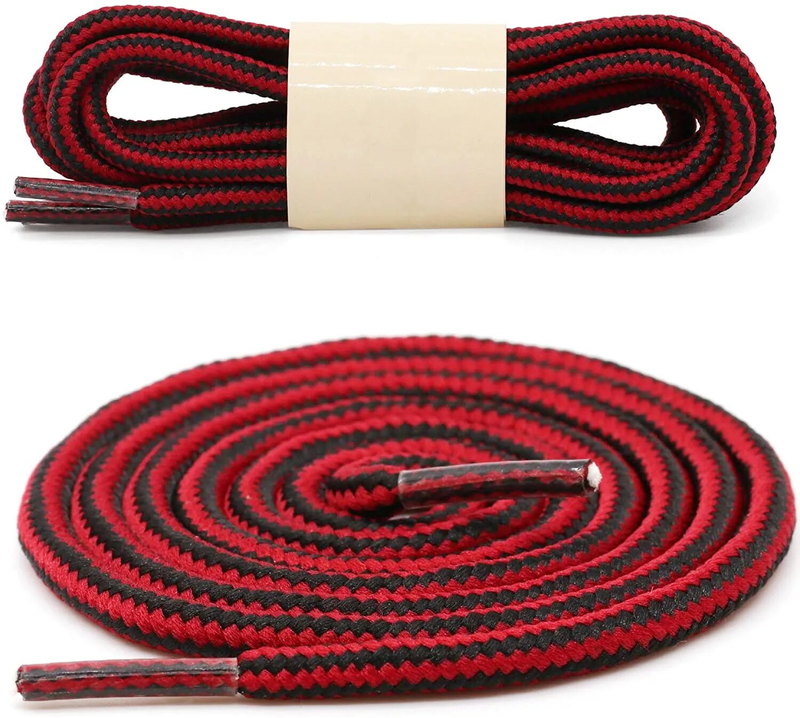 1 paio 18 colori a righe doppio colore lacci per scarpe rotondi scarpe da ginnastica per esterni lacci in cotone stivali lacci per scarpe 70 cm 90 cm 120 cm_voghion.com