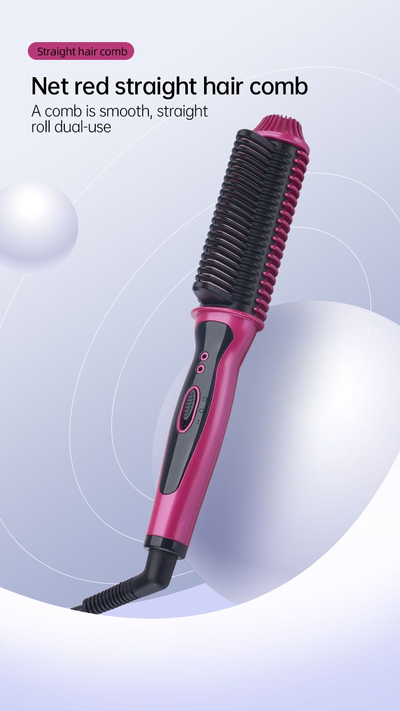 Neu Bürstenglätter Friseur Keramik Und Dual-use-Pony Richt Lockenstab Haar Dauerwelle_voghion.com