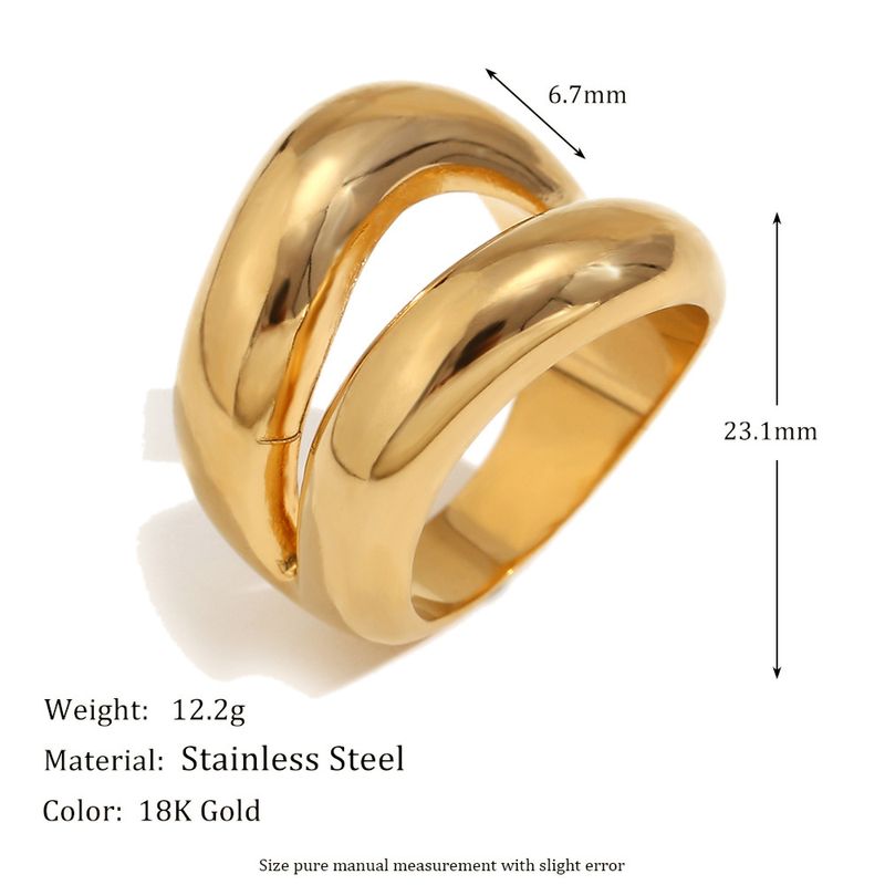 Anello a forma di labbro placcato oro, semplice, di nicchia, di Ins Fashion, per donna._voghion.com