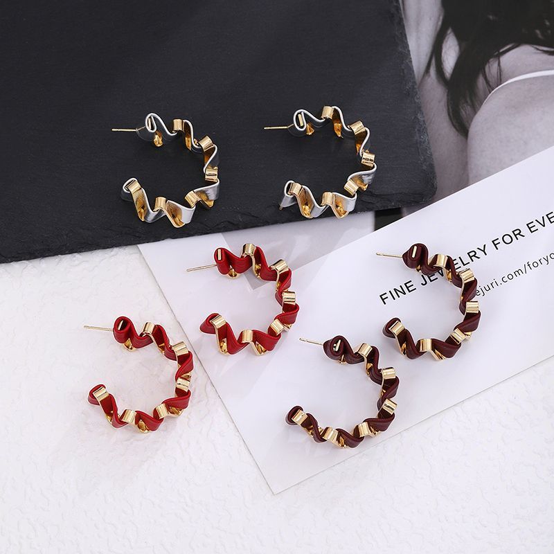 1 Pair Hip-Hop Vintage Style Geometric Alloy Ear Studs_voghion.com