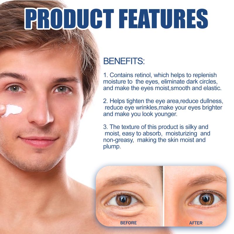 East Moon Men's Retinol Eye Cream, Firming And Lightening Eye Bags, Moisturizing And Repairing Eye Cream_voghion.com