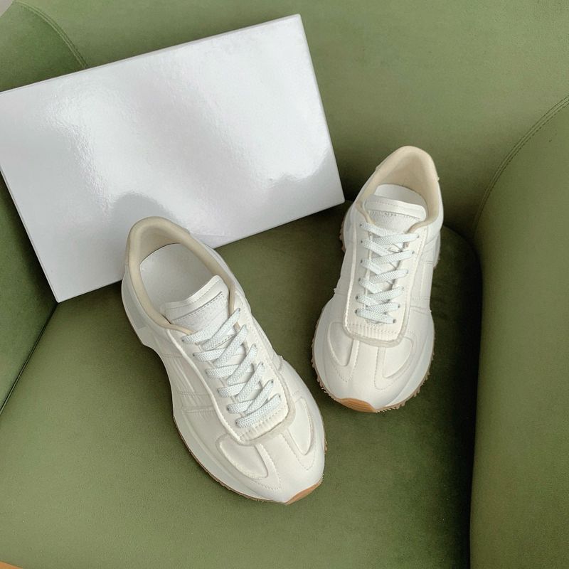 【 Migua 】 M6 Thick Soled Forrest Gump Dad Height Increasing Sports Niche Style Leg Length White Shoes_voghion.com