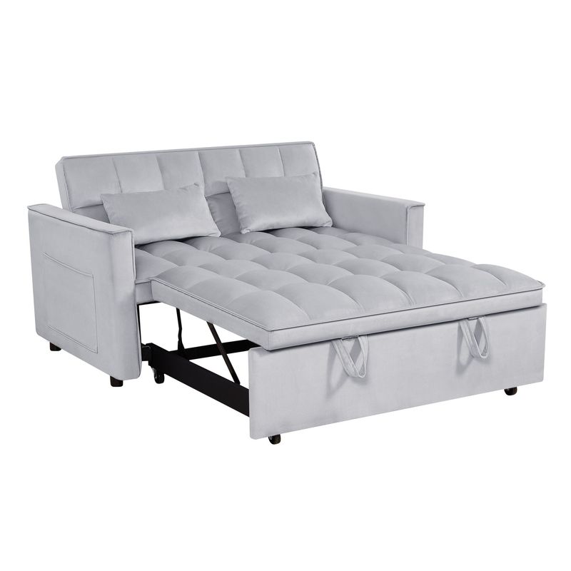 54inch Adjustable Backrest Sofa Or Sofa Bed,
futon Sofa With Double Armrest And Pouch,
Variable Bed 69.7inch*46.5inch_voghion.com