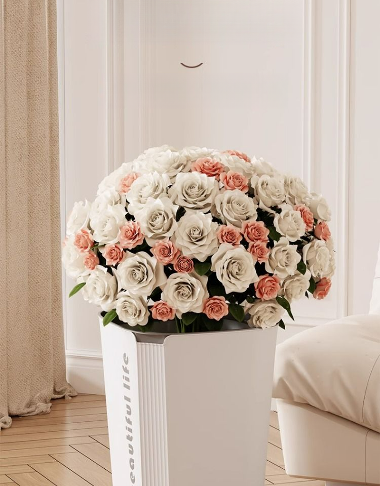 Cestino per la spazzatura quadrato color-block nordico per uso domestico, grande capacità, senza coperchio, con anello di pressione, per camera da letto, bagno e cucina_voghion.com