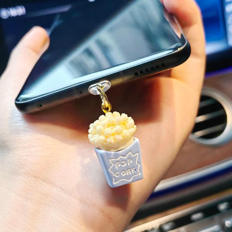 Dust Plug For Men Women, Popcorn Pendant, A Pple Android Type-C Phone Charging Port, Earphone Hole, Water And Moisture_voghion.com