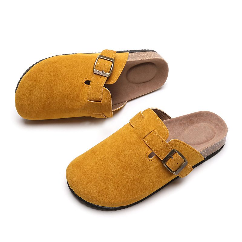 Baotou Frauen Liebhaber Kork Große Caligae Casual Halb Hausschuhe Faule Schuhe Mode_voghion.com