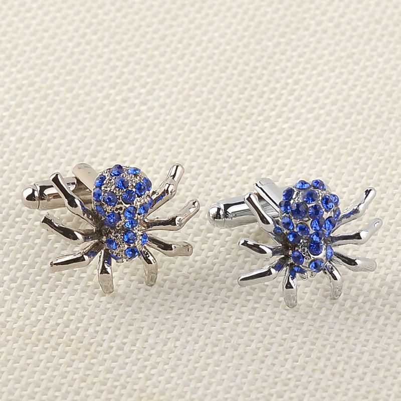 nieuwe, hete verkoop diamanten kristallen manchetknopen mode spinnen heren overhemd manchetknopen_voghion.com