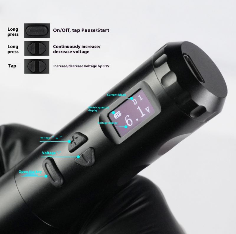 Wireless Motor Cut Line Fog Hine Tattoo Battery Pen Set Tattoo Tools_voghion.com