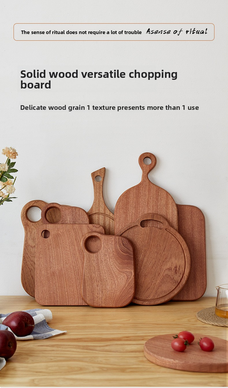 Planche à découper en bois pour enfants - Mini planche à découper pour fruits et steaks, assiette créative pour bébé en bois d'ébène_voghion.com