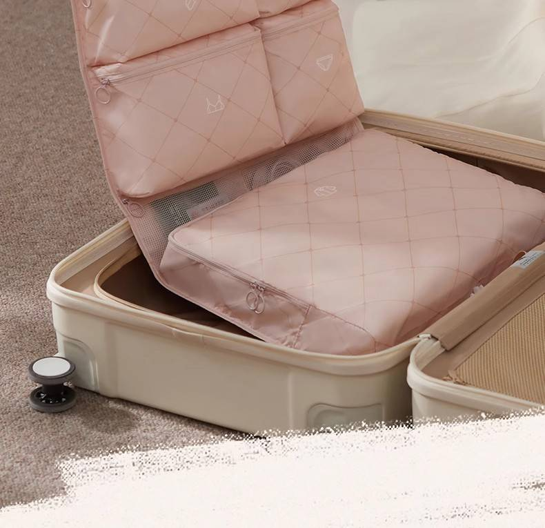 7-in-1 Travel Compression Packing Cubes Set - Hanging & Foldable Organizer For Clothes, Underwear, Shoes_voghion.com