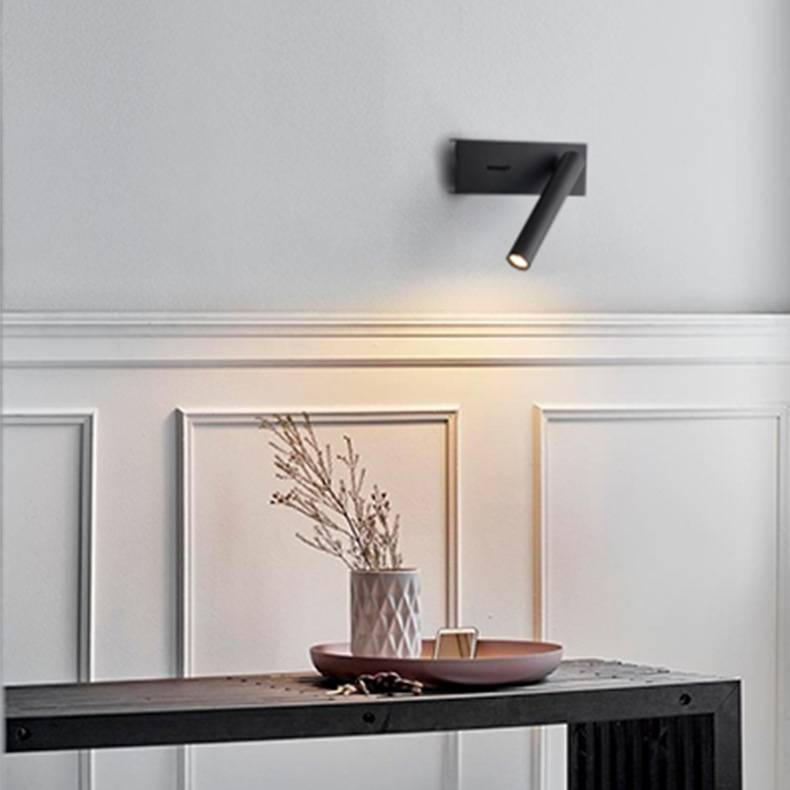 Nordic moderne wandlamp - LED-leeslamp voor slaapkamer en hotel, verstelbare arm, dimbaar warm wit licht, minimalistische wandlamp_voghion.com