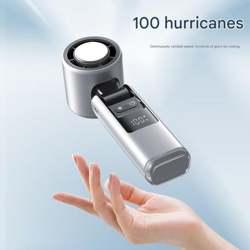 Tragbarer Handventilator mit Eiskühler, Monitor, wiederaufladbarer persönlicher Ventilator mit 3600 mAh, ultraklein, aber leistungsstark, kleiner Taschenventilator_voghion.com