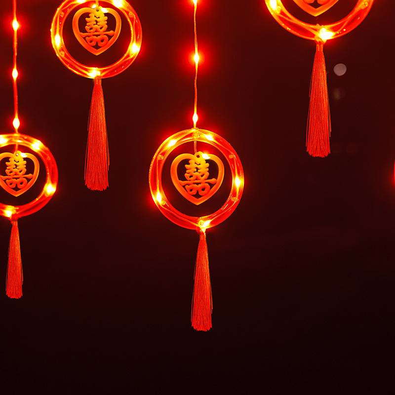 New Year LED String Lights - Red Lantern Decorations For Indoor/Outdoor, Window, Garden, Holiday & Festival Lighting (8 Modes, Plug-in/Solar)_voghion.com