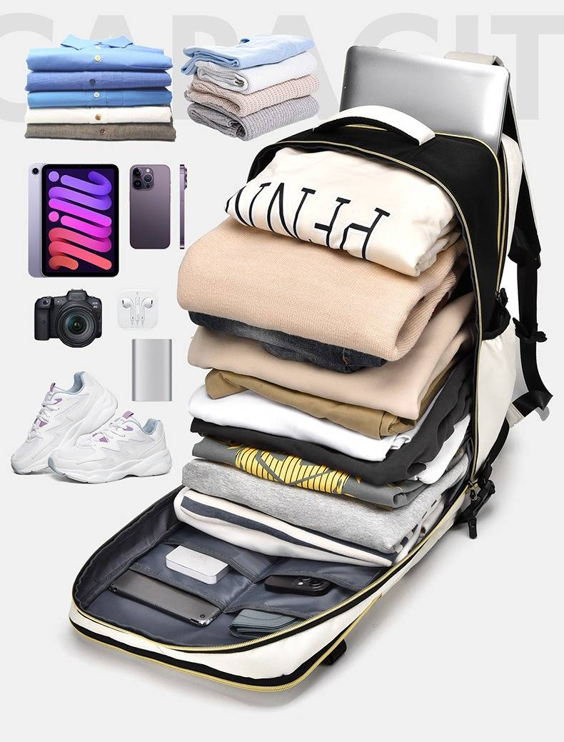 Men's Stylish Nylon Backpack For Daily Use, Travel & School - Lightweight, Water-Resistant, Spacious 20-35L Capacity With Ergonomic Shoulder Straps_voghion.com
