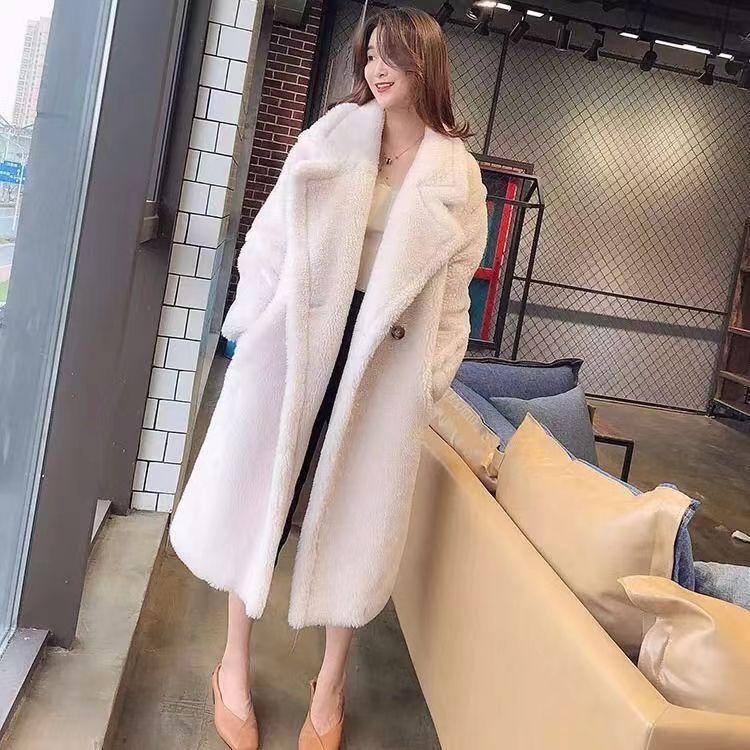 Langer Teddybär-Kunstpelzmantel für Damen – Übergroße Plüsch-Sherpa-Jacke (7 Größen)_voghion.com
