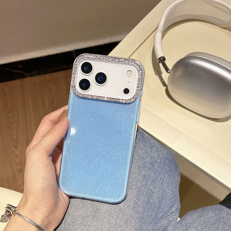 Neue Handyhülle mit Diamant-besetzter Linse und Glitzer für das iPhone 17 Pro Max – High-End-Stil – 16-teiliges Set – 15 Teile im Luxusdesign_voghion.com