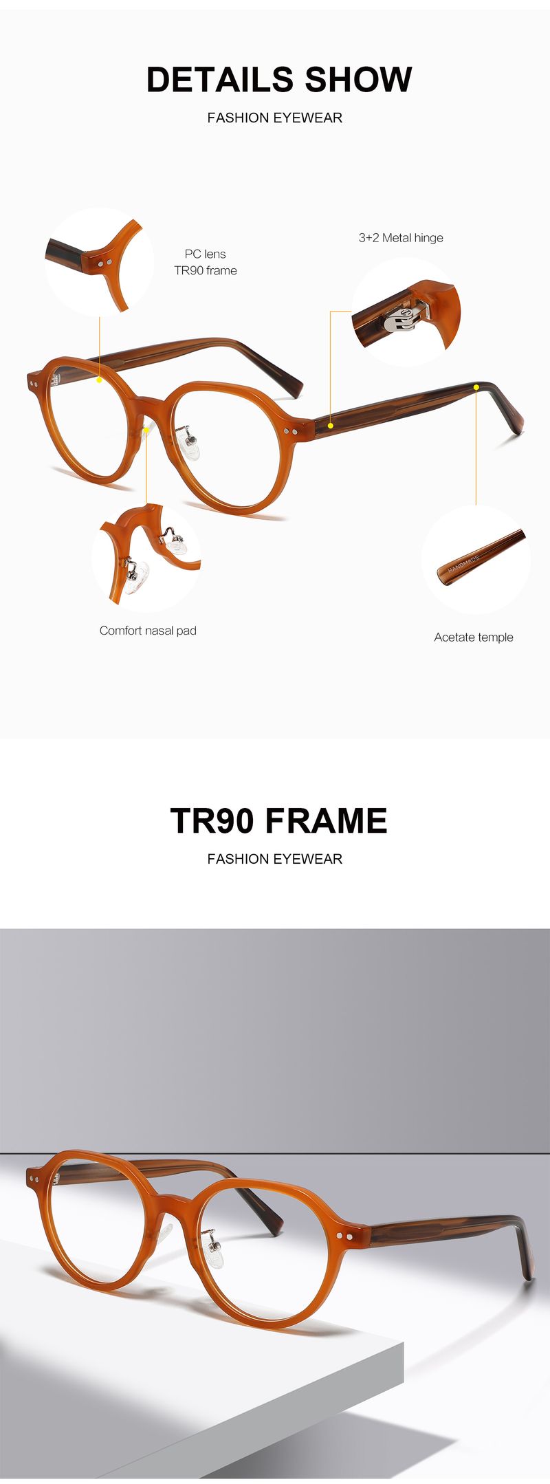 Custom Fashion Computer Glasses Optical Spectacle Eyeglasses Frames for Men Women_voghion.com
