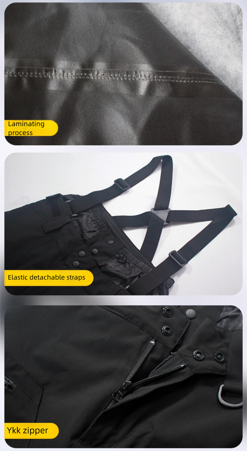 Nuovi con cinturini da donna/uomo, imbottiti in cotone spesso, caldi, con tavola singola e doppia, antivento, pantaloni da sci impermeabili_voghion.com