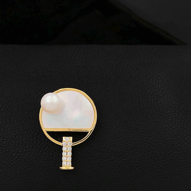 Racket Small Brooch DIY Corsage Collar Pin V-neck Anti-light Brooch Button Pin Clothes Jacket Cardigan Waist Artifact_voghion.com