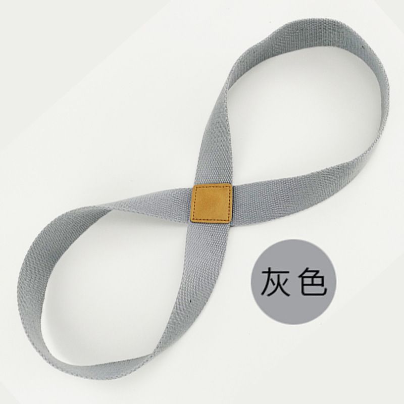 Corda per yoga in cotone per principianti, con cinghia elastica, resistenza a forma di 8 anelli, fascia infinita_voghion.com