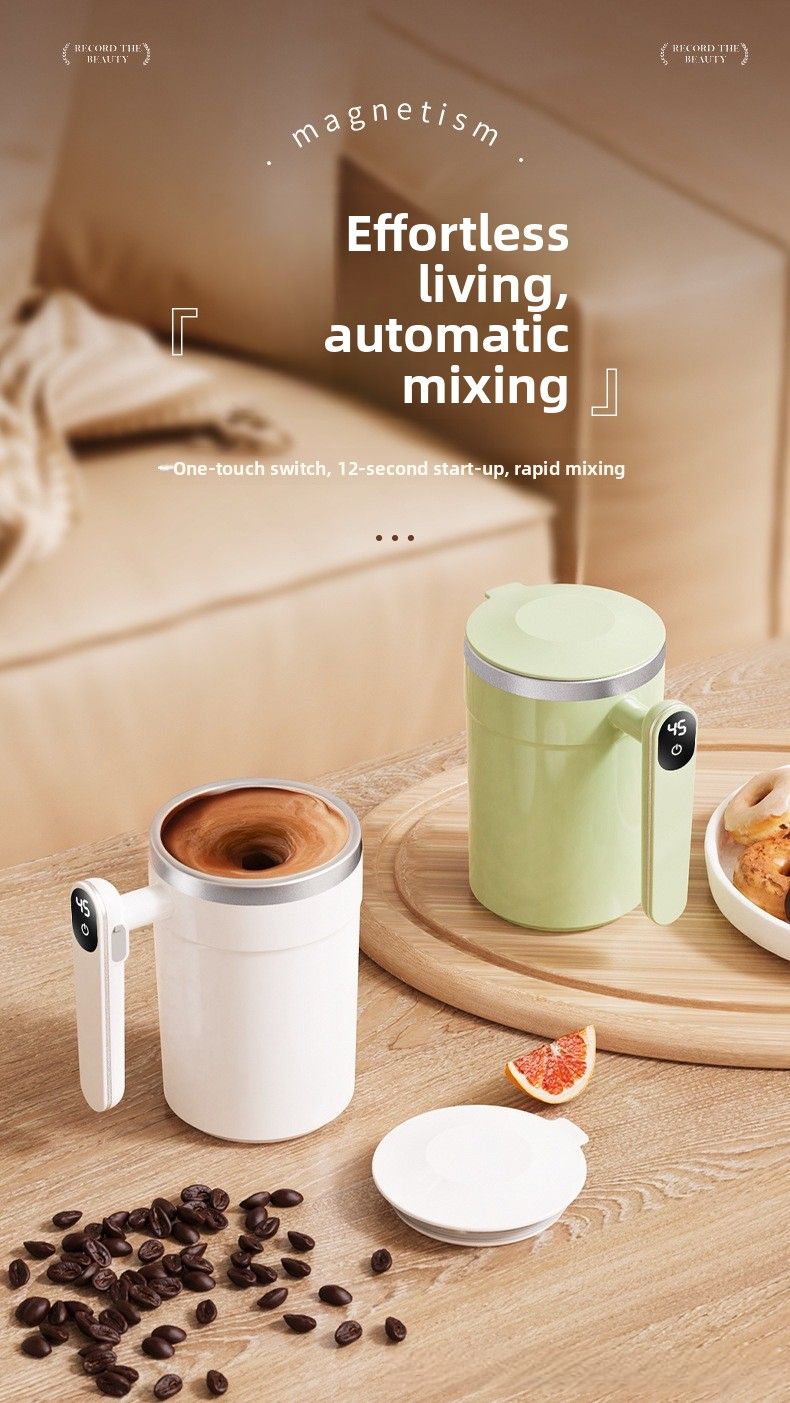 New Model Automatic Stirring With Insulation, Intelligent Temperature Measurement, Magnetic Electric Portable Coffee_voghion.com