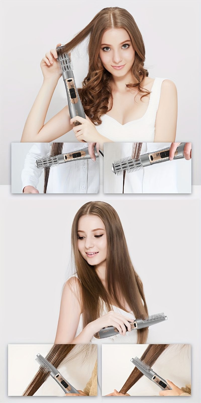 2-in-1-Heißluftbürste und Glättungskamm für müheloses Haarstyling – das perfekte Weihnachtsgeschenk für Frauen_voghion.com