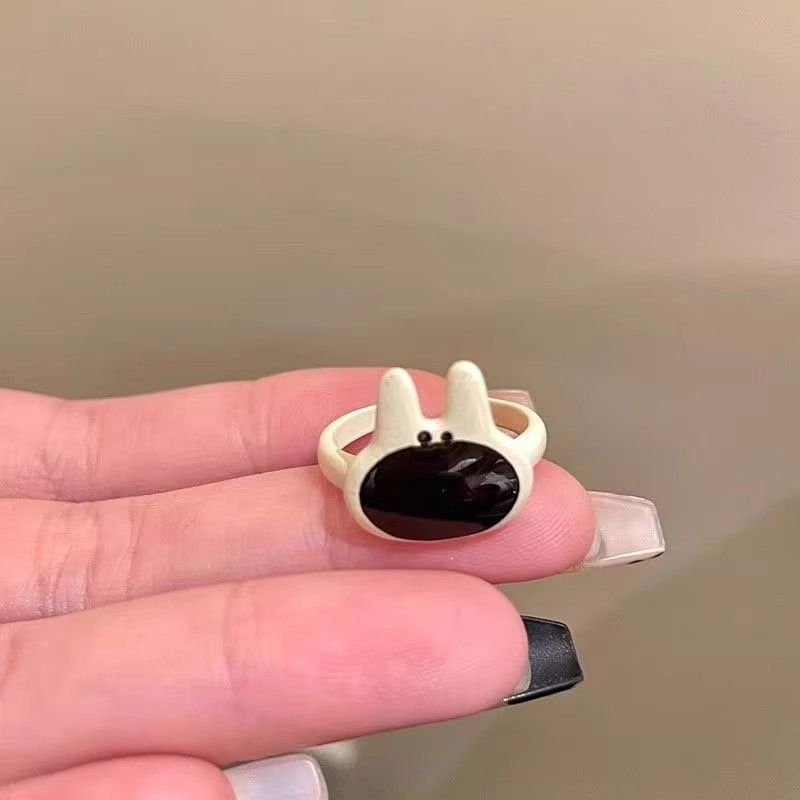 Dalmatian Dog Bunny Opening Cute Ring Fun Personality Design Sweet Stacking Index Finger Ring Summer_voghion.com