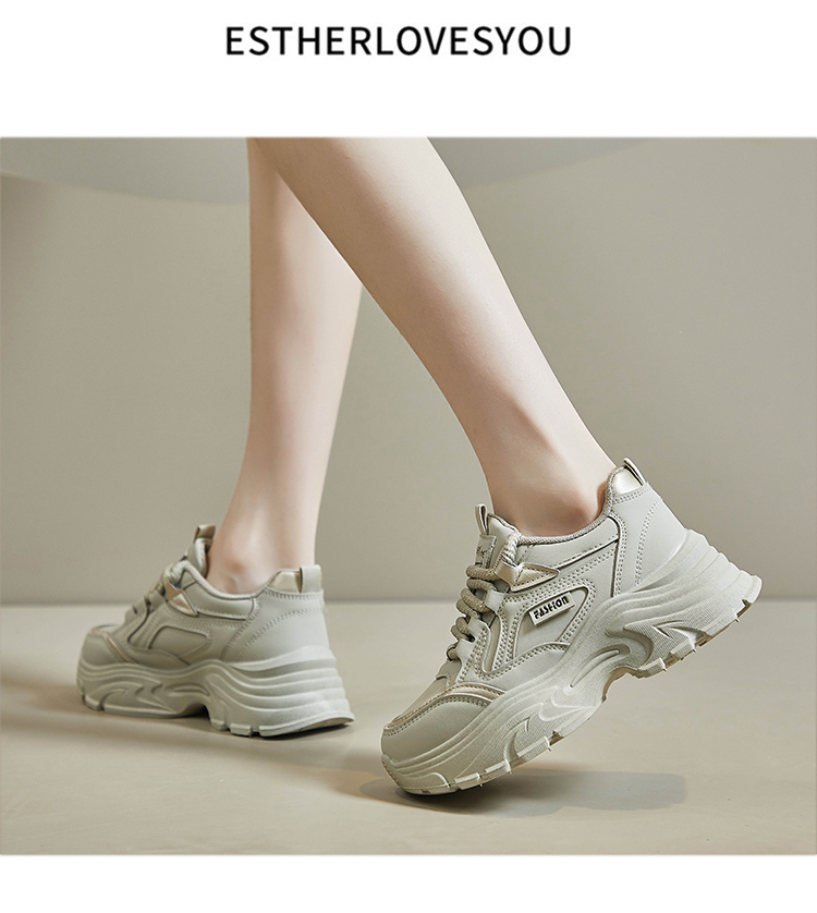 Damenschuhe und Leder Super Hot Color Block Daddy Schuhe_voghion.com