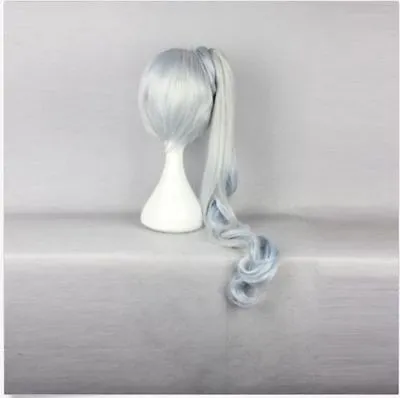 Parrucca cosplay da donna sintetica bianca RWBY Weiss Schnee mista argentata_voghion.com