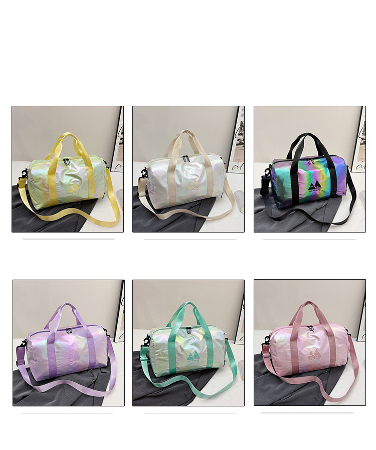 Travel Bag Handbag Fashion Fresh And Simple Portable Travel Bag Dry And Wet Separation Can Be Set Pull Rod With Shoe Bin Fitness Bag_voghion.com