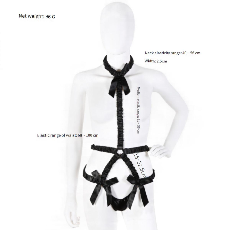 Prodotti sessuali, vestiti per bondage con nastri elastici, tuta a tre punti, cinghie elastiche per bondage, vestiti per sesso passionale con corde_voghion.com