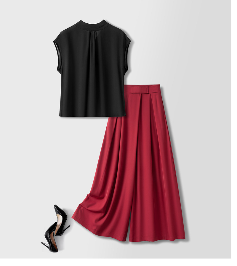 Women's Clothing Fashion Thin Pants Suits T Shirts Two Piece Suits_voghion.com