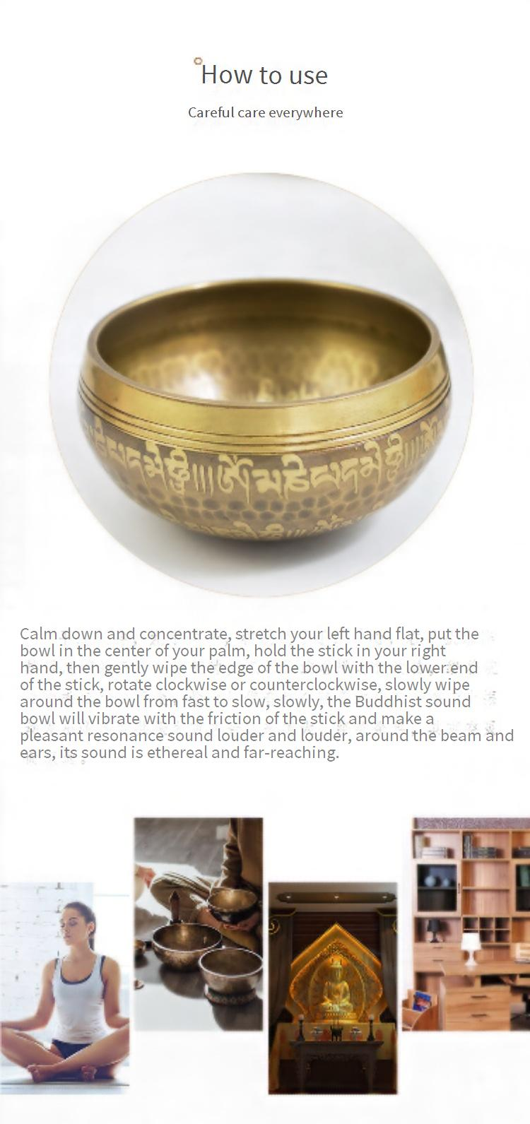 Nepalesische Klangschale, handgefertigt, handgehämmert, tibetisches Klangschalen-Set – Stressabbau, Chakra-Ausgleich und Meditationswerkzeug_voghion.com