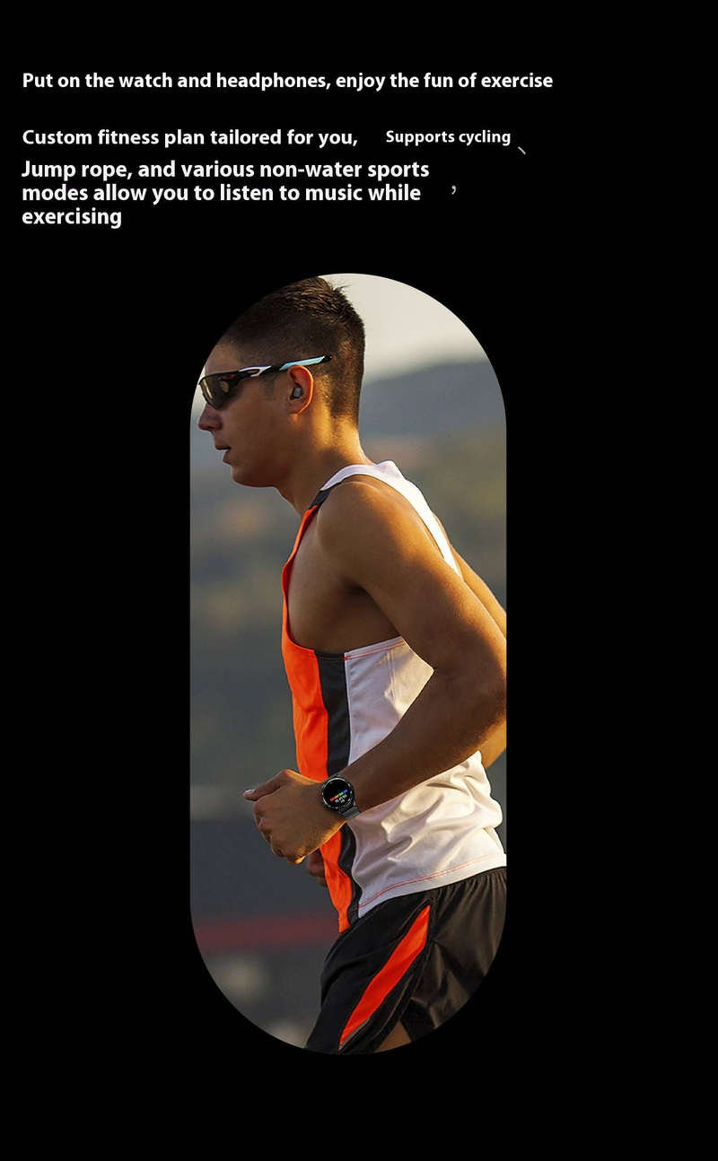 F36 Smartwatch With Bluetooth Earbuds 2-in-1, Fitness Tracker With Heart Rate Monitor, Step Counter, NFC, Sleep Tracking_voghion.com
