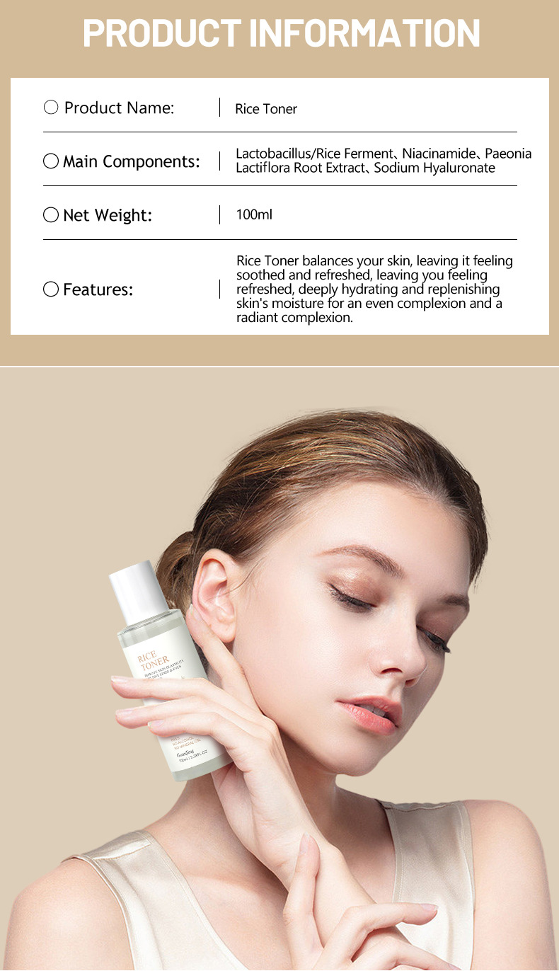 Rice Toner Moisturizes, Brightens, Replenishes Water And Nourishes Sensitive Skin_voghion.com
